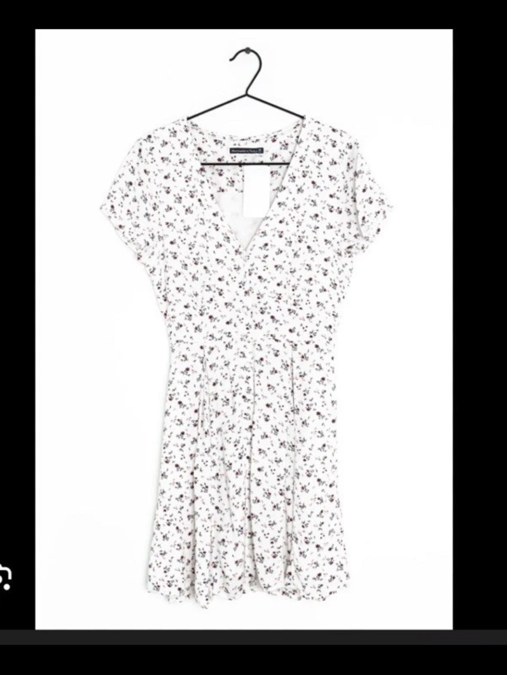 Abercrombie + Fitch White Floral button front day dress Small